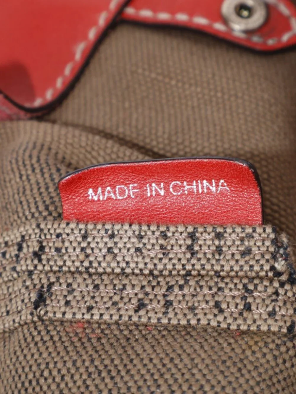 Burberry Ashby Check Canvas Bucket Bag Red Leather SHW + Pouch & Strap